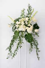 Closeup of wedding decorations