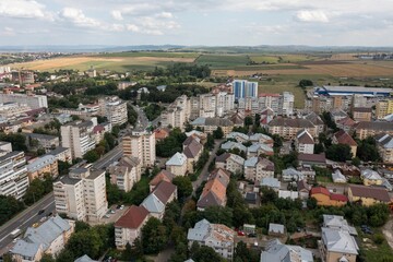 Aerial view to a city