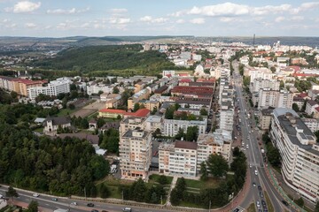 Obraz premium Aerial view to a city