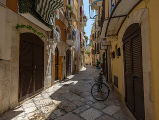 BARI, ITALY, JULY 9, 2023 - View of the historic center of Bari or Bari Vecchia, Puglia, Italy