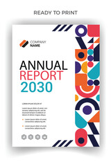 Abstract annual report business professional book brochure flyer clean design
