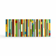 Digital illustration of an abstract colorful painting for a modern and minimalist house interior