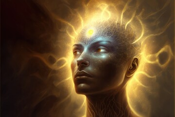 exploring the mysteries of human head with spiritual power generative ai