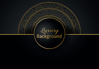 Luxury ornamental mandala design background in gold color vector. Vector islamic background