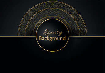 Luxury ornamental mandala design background in gold color vector. Vector islamic background