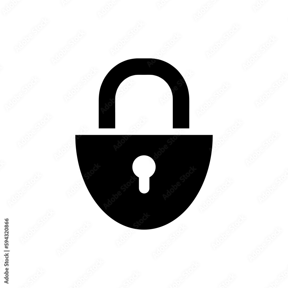 Poster lock icon template editable. lock symbol vector sign isolated on white background..eps