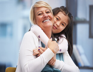 Fototapeta premium Theres nothing I wouldnt do for my granddaughter. a woman and her granddaughter spending quality time together.