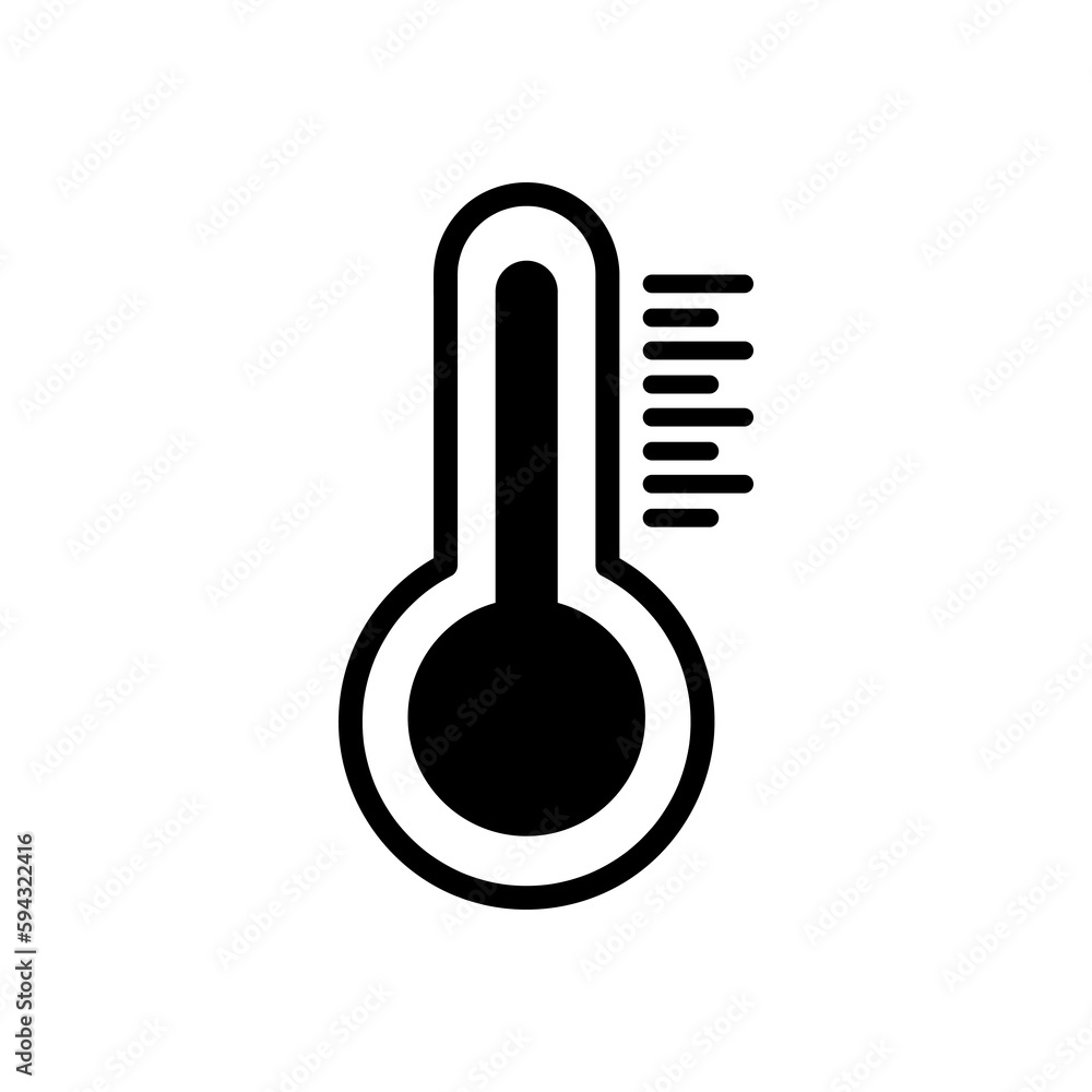 Poster thermometer icon template editable. thermometer symbol vector sign isolated on white background..eps