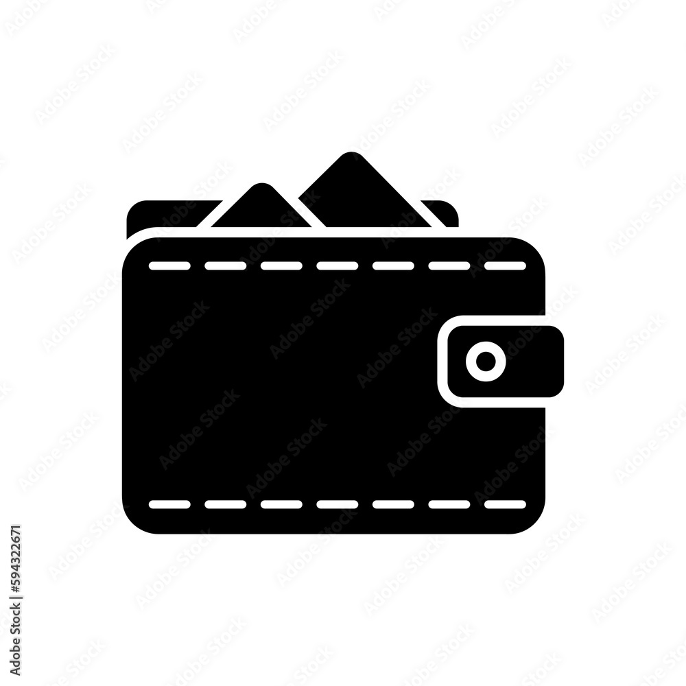 Poster wallet icon template editable. wallet symbol vector sign isolated on white background..eps