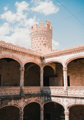 Fototapeta premium Vertical shot of the New Castle of Manzanares el Real