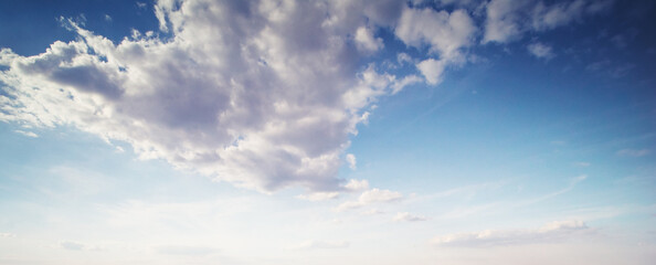 Fototapeta na wymiar Sky and clouds summer panorama
