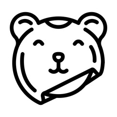 animal rug kid bedroom line icon vector illustration