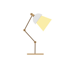 Office Table lamp flat design style. Desk lamp modern vector illustration