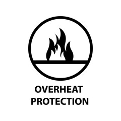 overheat protection sign vector illustration on white background..eps