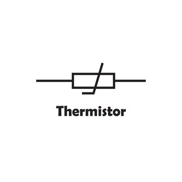 Thermistor Symbol Vector Image Illustration Isolated on White Background