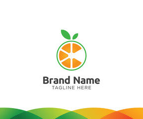 orange fruit logo, vitamin c logo, letter c