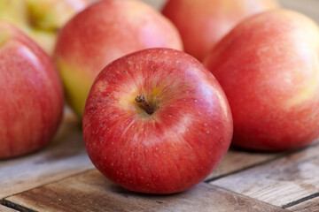 Naklejka na ściany i meble Tasty and beautiful apples. A photo of tasty and beautiful apples.