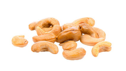 Roasted cashews isolated on transparent png