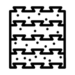 mat toy baby line icon vector illustration