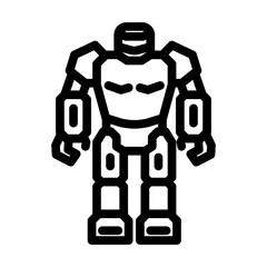 toy robot toy baby line icon vector illustration