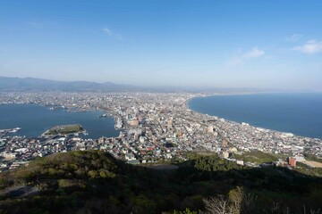 Fototapeta na wymiar town of Hakodate from Mt.Hakodate