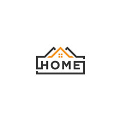 simple home logo template vector in white background