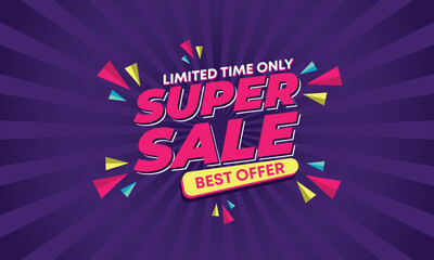 flash sale discount banner template promotion posts. sale banner template design. web banner for mega sale promotion discount sale banner. end of season special offer banner - obrazy, fototapety, plakaty