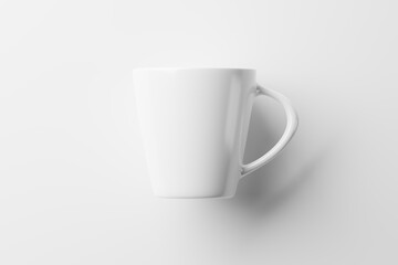 Ceramic Mug Cup For Coffee Tea White Blank 3D Rendering Mockup