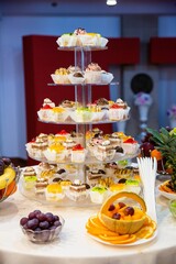 Closeup shot of a wedding table.