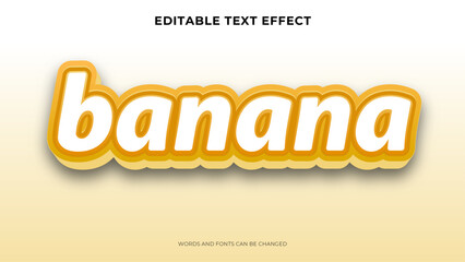 editable banana text effect