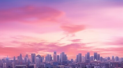 Obraz premium Urban Real Estate Concept - City on Twilight Color Sky