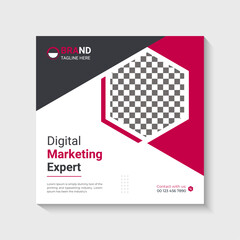 Business instagram post banner template 