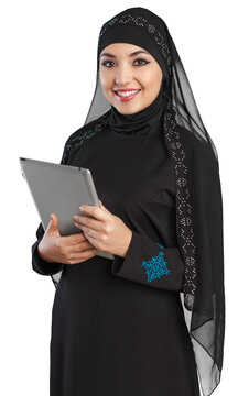 Young middle eastern muslim female college student