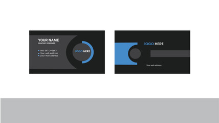Naklejka premium Double-sided creative business card template. Portrait and landscape orientation. Horizontal and vertical layout. Vector illustration .
