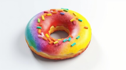 Obraz na płótnie Canvas Delicious Rainbow Donut