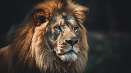 Fototapeta premium lion in the sun