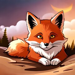 red fox cartoon