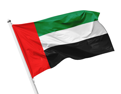 UAE Dubai waving fly flag