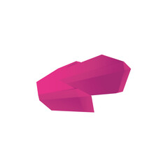 3d arrow icon purple vector