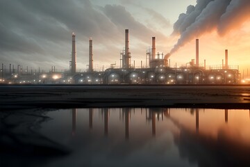 Obraz na płótnie Canvas Petrochemical industry, generative ai