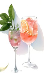 Aperol spritz, summer cocktail, generative ai