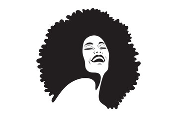Afro Woman  Black Magic Silhouette