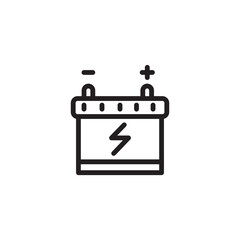 Car Auto Battery Outline Icon