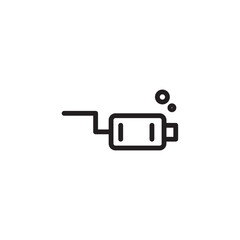 Car Catalyst Exhaust Outline Icon