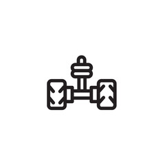 Car Garage Tyre Outline Icon