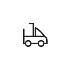Fototapeta premium Car Parking Service Outline Icon