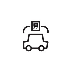 Car Service Signal Outline Icon