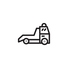 Fototapeta premium Car Service Silhouette Outline Icon