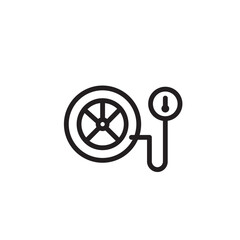 Obraz premium Tire Tyre Wheel Outline Icon