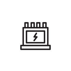 Battery Car Battery Outline Icon